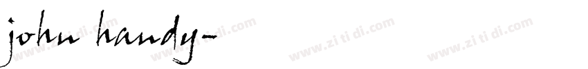 john handy字体转换